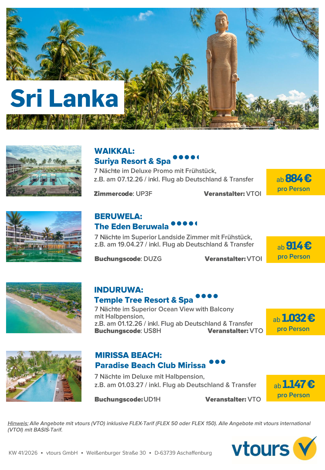 VTOURS Angebot der Woche